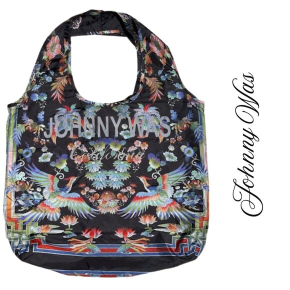 Johnny Was Handbags - Johnny Was Nylon Foldable Tote Bag Limited Edition Print